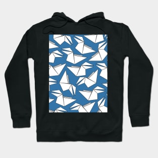 Origami Crow Blue Hoodie